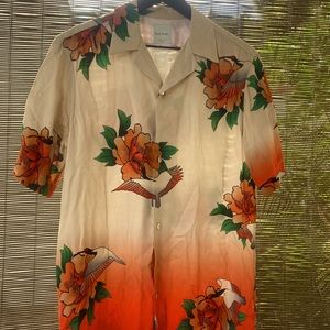 Paul Smith Red/White flower print Hawaiian shirt size S